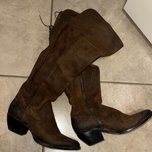 Frye Dark Brown Over the Knee Boots